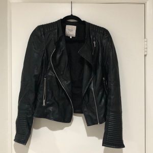 Zara Trafaluc Leather Look Moto Jacket